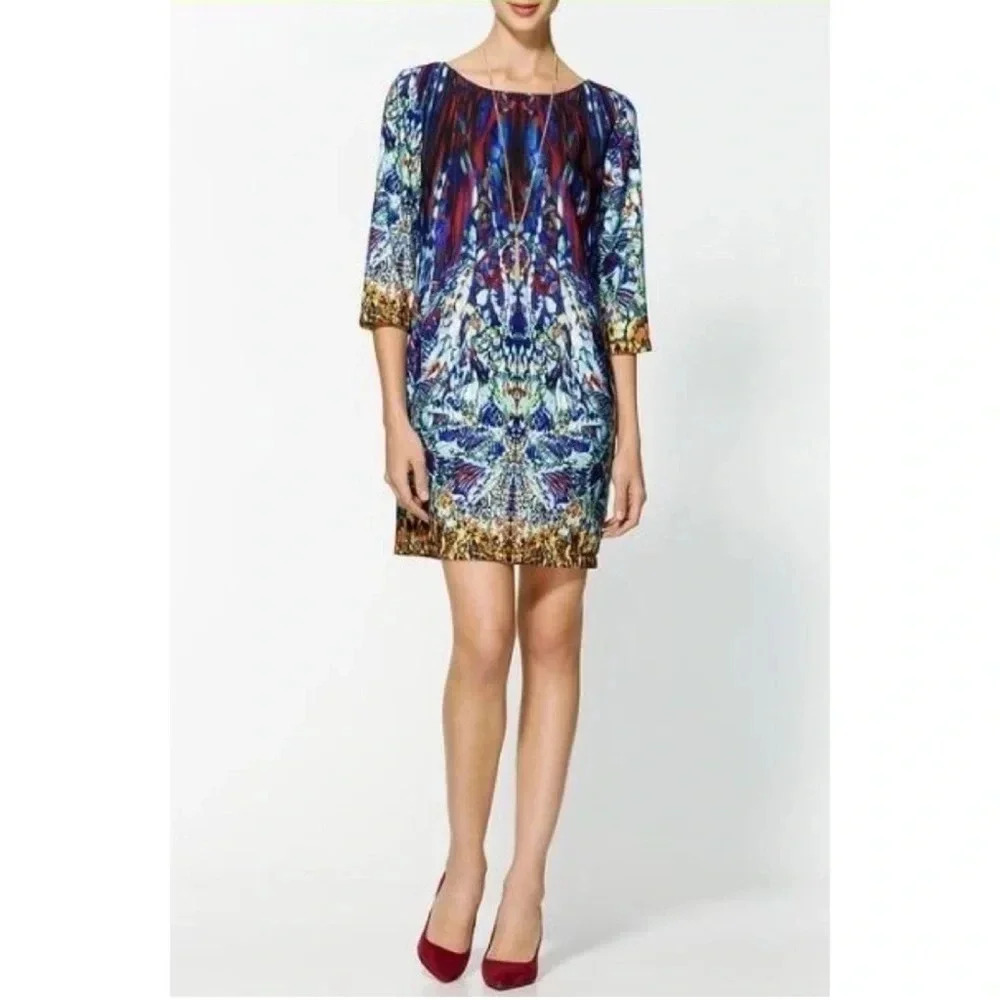Rhyme & Echo Kaleidoscope‎ Print Shift Dress Medium